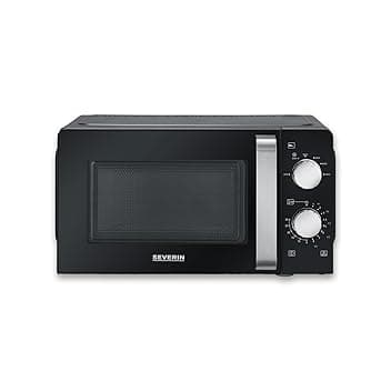 SEVERIN Microonde Solo, forno a microonde per scongelare e riscaldare, forno a microonde con piatto girevole per una distribuzione uniforme del calore, nero, MW 7886