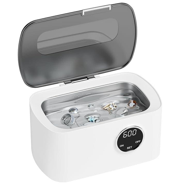 Vpcok Direct Pulitore Ultrasuoni 600ML Lavatrice Ultrasuoni Vasca Ultrasuoni Lavatrice ad Ultrasuoni Pulitore a Ultrasuoni dispositivo a ultrasuoni per occhiali, gioielli, orologi, plastica