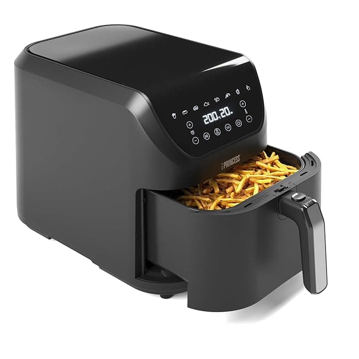 Princess Friggitrice senza olio SlimFry - Design salvaspazio - Senza BPA - 8 L - 8 programmi - Temperatura e timer regolabili - 2 000 W - 182256