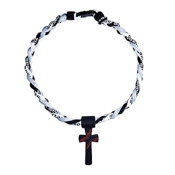 Veitlyn Collana in corda da baseball con croce in silicone per cestino pasquale Stuffers