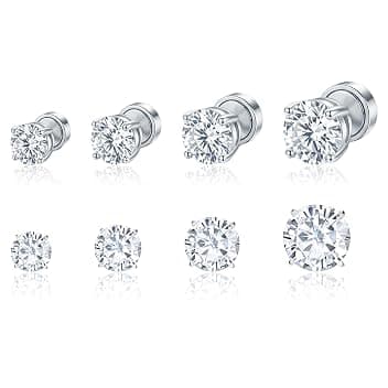 Set di 4 Orecchini Magnetici a Clip - Design Moderno e Confortevole, Nessun Dolore - Perfetti per Uomini e Donne che Desiderano un Look alla Moda Senza Forare le Orecchie 4-7mm