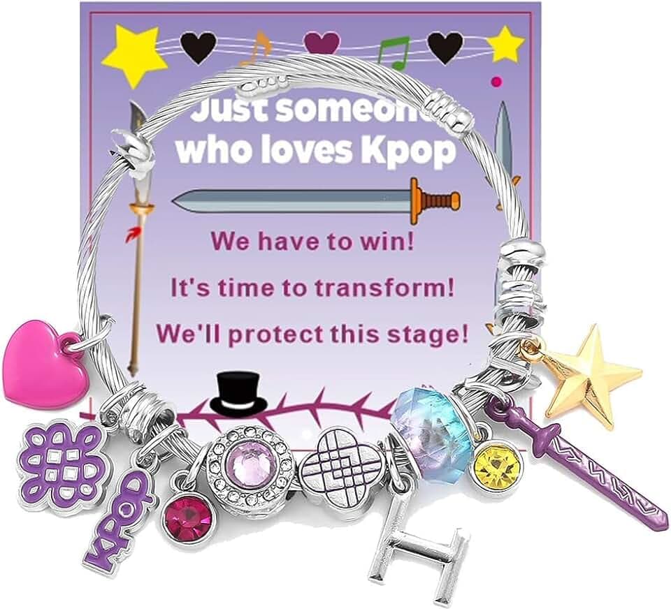 OPVYAEU Braccialetto Kpop Nuovo 2026 per Fan Kpop Merch Braccialetto Kpop Set Regalo con Biglietto, Accessorio Kpop, Gioiello Kpop per Compleanno, Festa, Evento Fan e Collezione