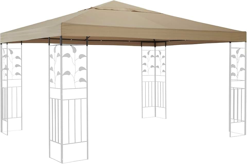 Quick-Star - Tetto di Ricambio per Gazebo, 3 x 3 m, Colore: Beige
