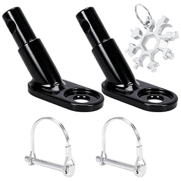 2 Pezzi Gancio per Rimorchio per Bicicletta, con Perno di Bloccaggio, Strumento Multiuso a Forma di Fiocco di Neve, Metallo, per Cani e Animali Domestici, per Uso all aperto