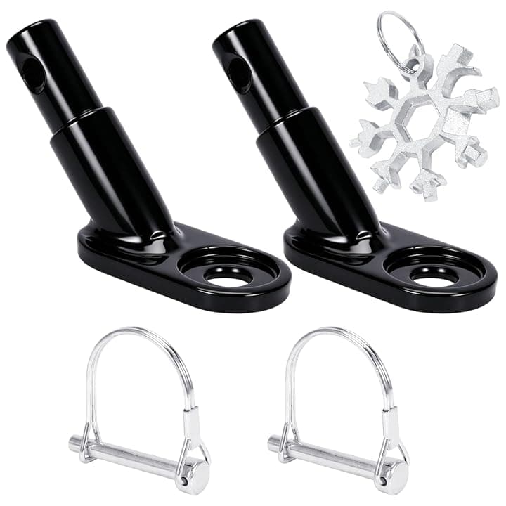 2 Pezzi Gancio per Rimorchio per Bicicletta, con Perno di Bloccaggio, Strumento Multiuso a Forma di Fiocco di Neve, Metallo, per Cani e Animali Domestici, per Uso all aperto