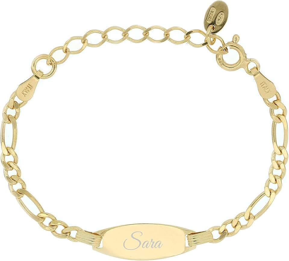 Giuzi Bracciale per Neonati o Ragazzi con Targhetta Personalizzabile in Argento 925