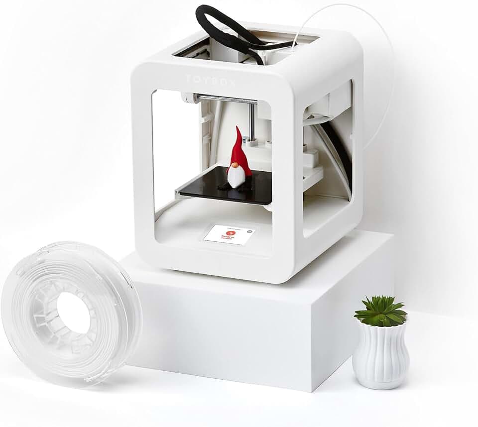 Toybox Alpha 2 Stampante giocattolo per bambini 3D 1-Touch – La tua fabbrica di giocattoli personale – Oltre 10.000 design – Facile da usare – Gioco creativo STEM