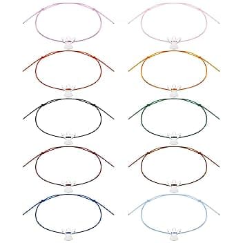 Tenare Set di 10 Pezzi di Bracciale con Angelo Custode Bracciale d'Angelo Portafortuna Braccialetti dell'Amicizia Regolabili per Coppie Amanti San Valentine Natale Regalo