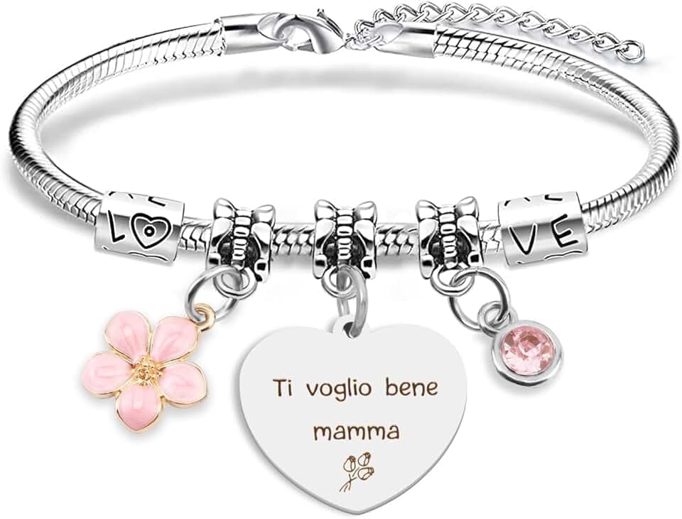 Hroanc Regalo Mamma Bracciale Regali per Mamma Compleanno San Valentino Pensione Festa Della Donna Festa Della Mamma Idee Regalo per La Mamà Suocera Compleanno Bracciale Donna