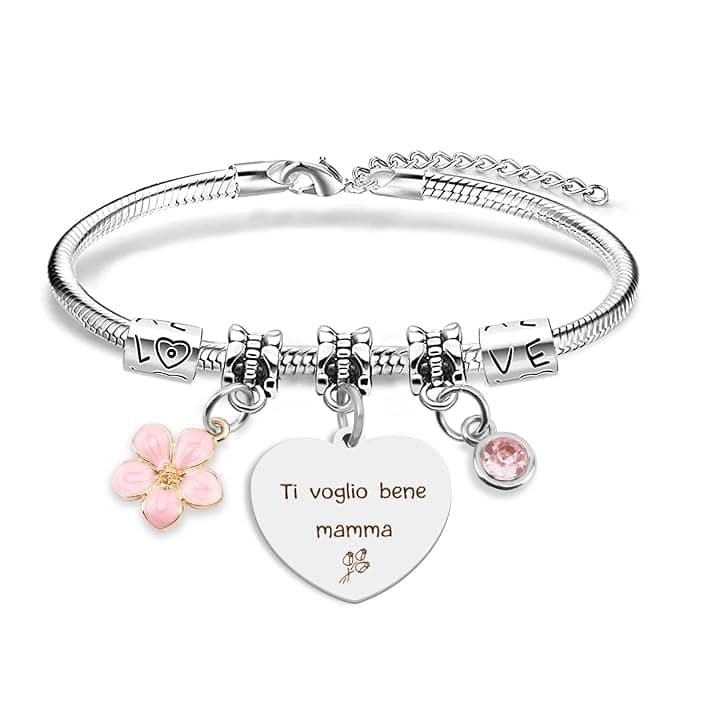 Hroanc Regalo Mamma Bracciale Regali per Mamma Compleanno San Valentino Pensione Festa Della Donna Festa Della Mamma Idee Regalo per La Mamà Suocera Compleanno Bracciale Donna