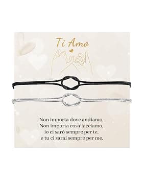 Cheerslife 2 Pcs Regali di Coppia Bracciale Coppia Regalo Anniversario