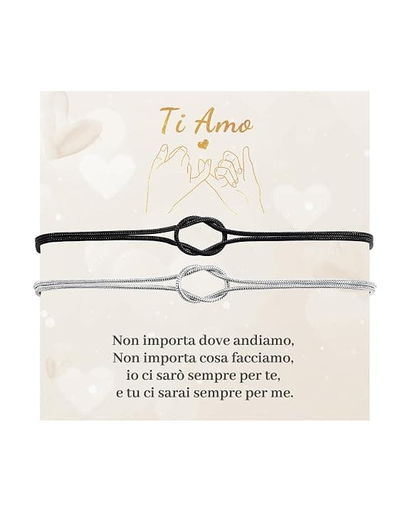 Cheerslife 2 Pcs Regali di Coppia Bracciale Coppia Regalo Anniversario