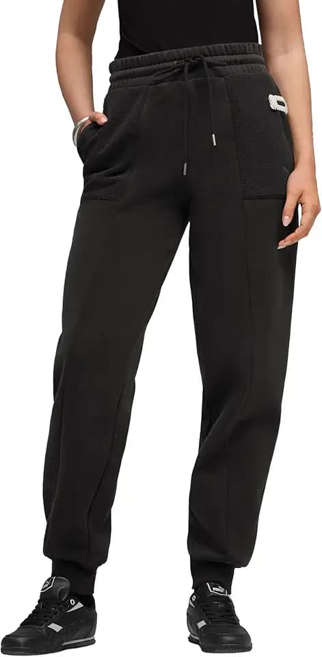 PUMA - Her Comfort High-Waist Sweatpants FL Cl, Pantaloni in Maglia Donna