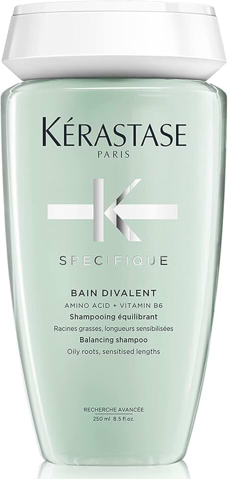 Kérastase, Spécifique, Shampoo Riequilibrante, Per Radici Grasse & Capelli Sensibilizzati, Bain Divalent, 250 ml