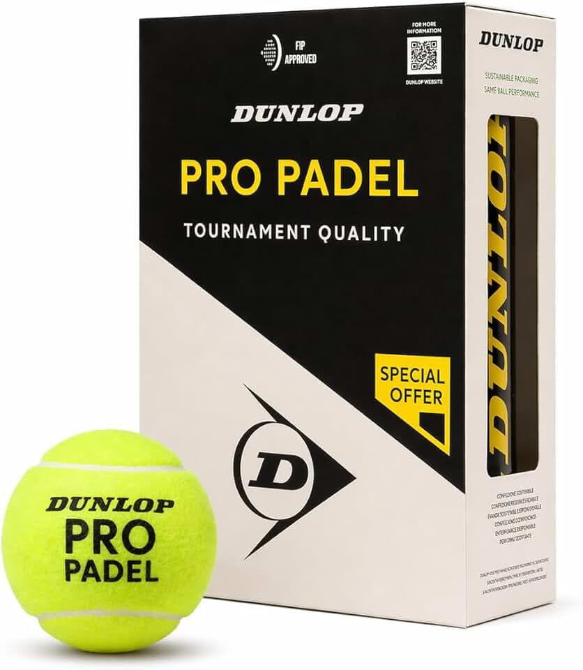 DUNLOP Pro Padel Balls - Palline da padel per competizioni e tornei