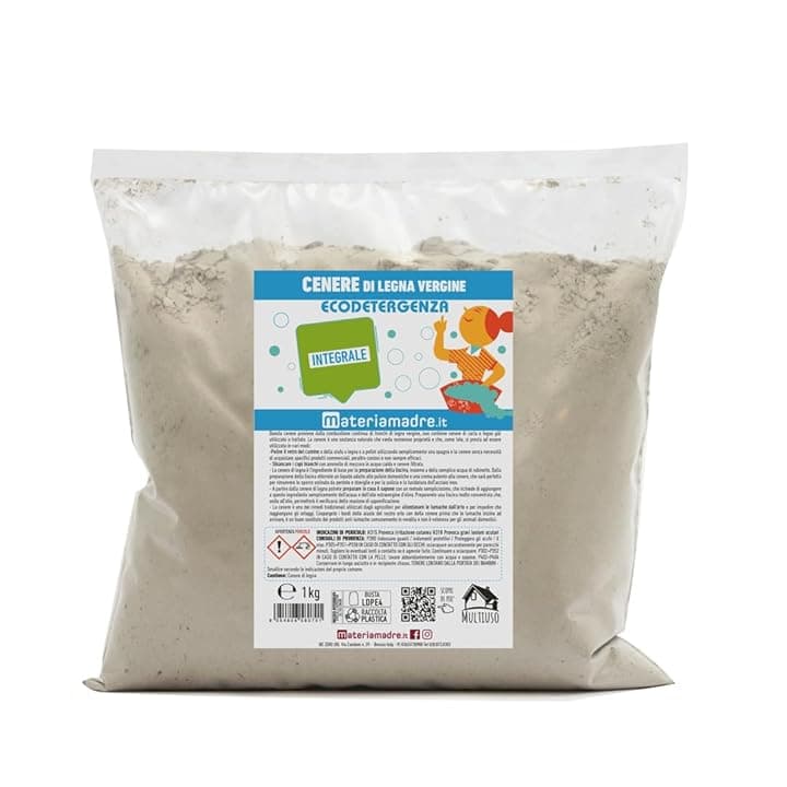 CENERE DI LEGNA VERGINE INTEGRALE 1 KG BUSTA