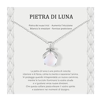 Lueaurra Regalo per Donna Collana Pietra di Luna Idee Regalo Originale per Ragazza Adolescente Regalo di Natale per Donna Regalo di Compleanno Collana per Figlia Mamma Sorella Amica