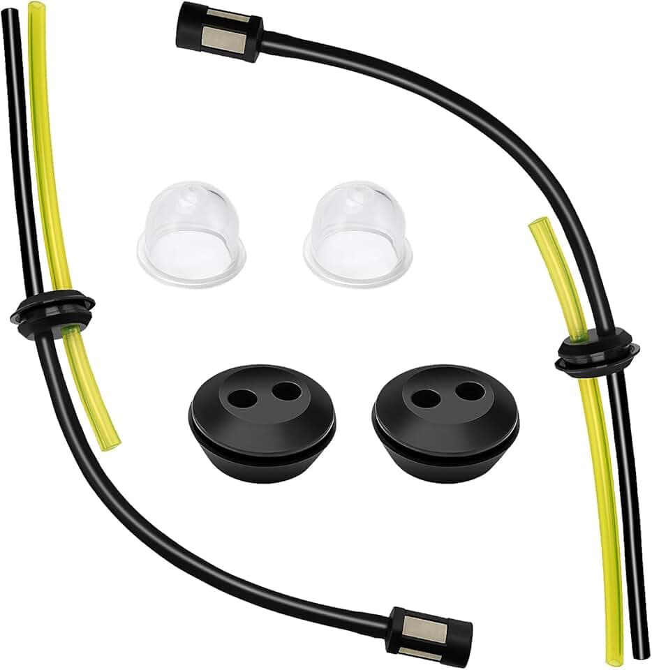 VooGenzek 2 Set Tubo Benzina Filtro Kit, Tubi Serbatoio Decespugliatore, Ricambio Universale per Tubo del Carburante, Lampadina Primer, Tubo Guarnizione, per Decespugliatore, Motosega Tagliasiepi