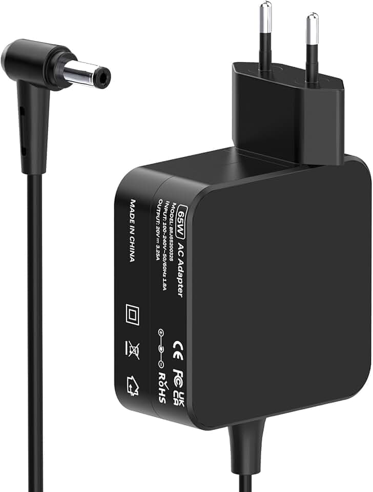 65W 20 V 3.25 A Caricatore Portatile Alimentatore Compatibile con Lenovo IdeaPad 3 5 310 310S 320 320S 330 330S 310-15ISK 320 15IKB 330-15IKB 510 S145 Flex 5 6 ADLX65CDGE2A ADLX65CCGE2A Caricabatterie ClimeCo Certified