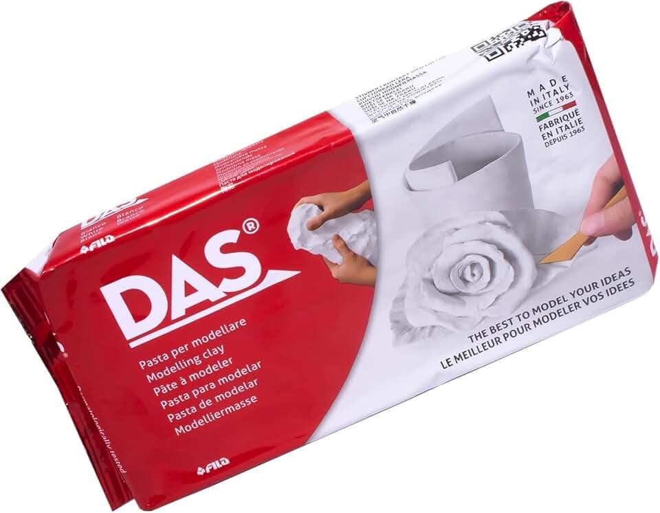 DAS Argilla da modellare, 1 kg, Bianco