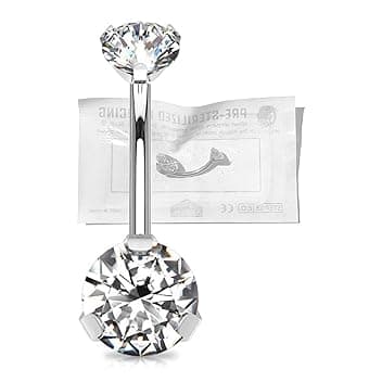 WARRIOR Piercing Ombelico STERILE Acciaio Chirurgico 316 L a Banana Classico Basic