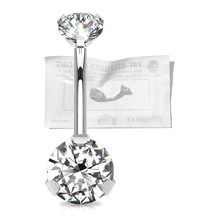 WARRIOR Piercing Ombelico STERILE Acciaio Chirurgico 316 L a Banana Classico Basic