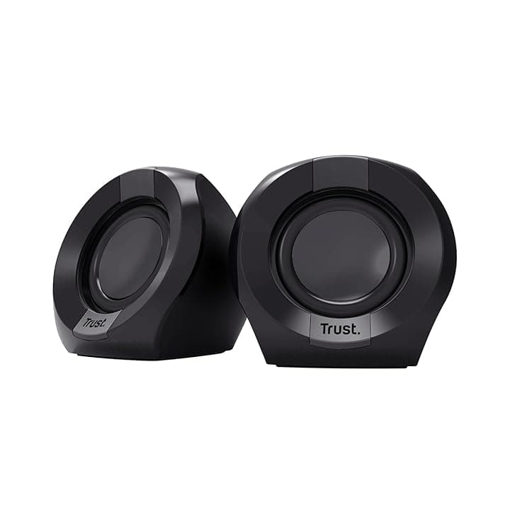 Trust Polo Piccolo Casse PC 2.0 8W (4W RMS), Cassa con Alimentazione USB, Connessione Jack Audio 3.5 mm, Controllo in Linea, Mini Altoparlanti PC per Desktop, Computer, Portatile - Nero