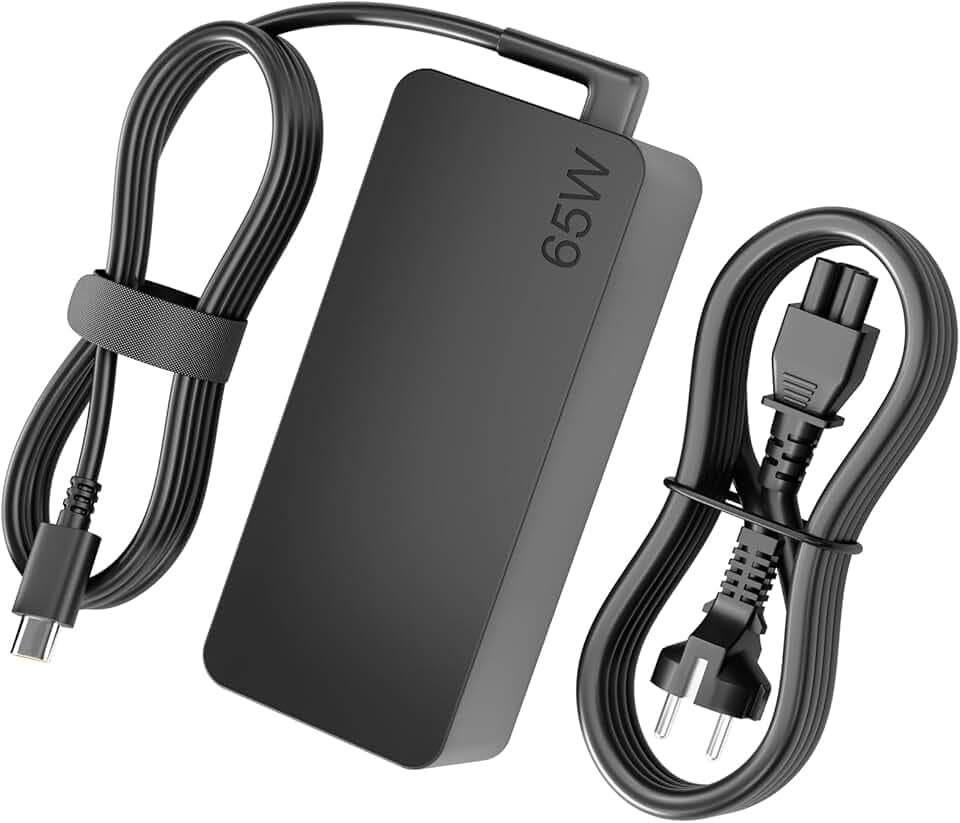 Alimentatore USB C 65W Caricatore Notebook Type C per Lenovo ThinkPad X1 Carbon 5th 6th 7th T480 T490 T580 T590 T14 E15 IdeaPad Yoga 720 730 910 920 C930 Chromebook 100e C-adattatore caricatore