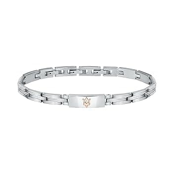 Maserati Jewels Bracciale Uomo, in Acciaio, PVD Oro rosa - JM121ATK12