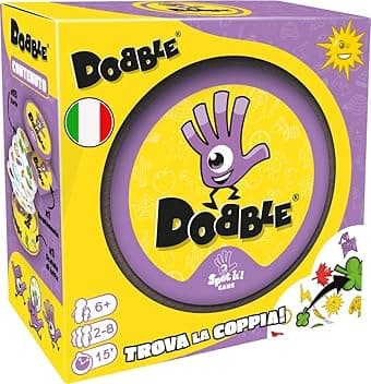 Asmodee – DOBBLE – Gioco da Tavolo Rapido e Divertente per Famiglie, Bambini e Amici – Carte da Gioco da Viaggio – 2-8 Giocatori – 6+ Anni – Edizione in Italiano The Forest Stewardship Council