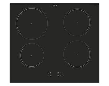 Candy Idea Piano Cottura a Induzione 4 Fuochi in Vetroceramica, Cottura Rapida con Funzione Booster, Power Management per Ottimizzare i Consumi, Blocco di Sicurezza, 59 x 52 x 6 cm, Nero - CITT642C/E1