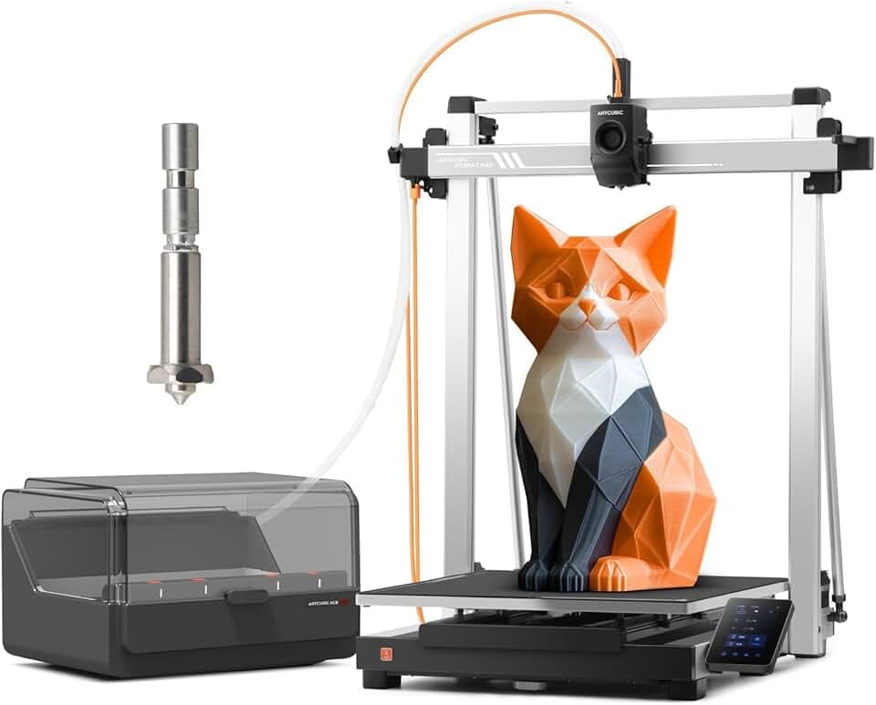 ANYCUBIC Kobra 3 Max Combo Stampante 3D, 420 * 420 * 500mm Mega-Scale Build Volume, Stunning 4 o 8 Colori di Stampa, Asciugatura e Stampa allo Stesso Tempo,Lavorare con tutti Principali Filamenti