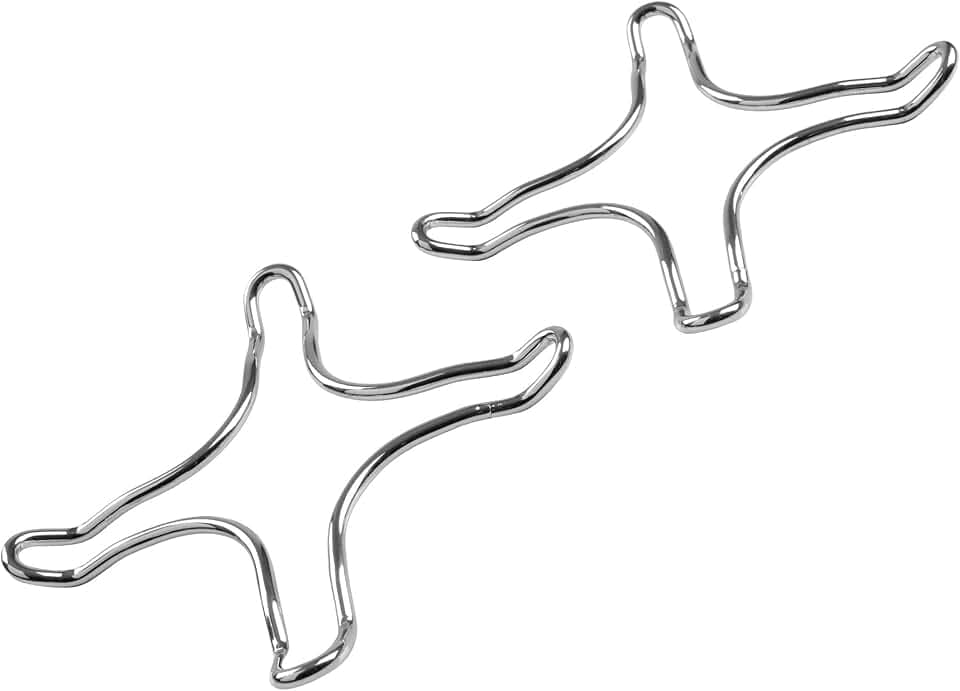 Fackelmann Riduttori universali per fornelli a gas, set 2 pezzi, per padelle, pentolini, caffettiere, materiale in ferro cromato, dimensioni 12 x 12 cm