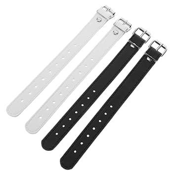 2 Paia Cinghie per Cestino Bici Regolabili in Pelle Artificiale