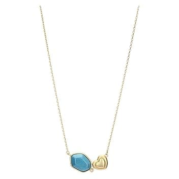 THUN THUN - Collana con pietra in ceramica e cuore - ceramica, metallo - Collezione Dedicato a te - 40 + 5 cm