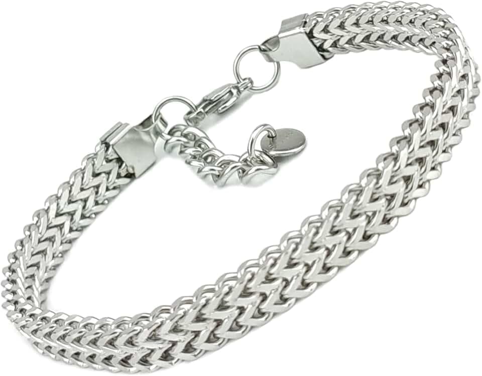 SAGA GIOIELLI Bracciale Uomo Catena In Acciaio Inox
