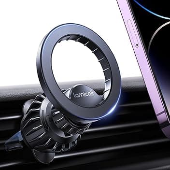Lamicall Porta Cellulare Auto Calamita, [20 x N52 Magneti] 360°Rotazione, Gancio Metallico Aggiornato, Supporto Magnetico Telefono per Presa d'Aria per iPhone 17 16 15 14 Pro Max, Huawei, Smartphones Global Recycled Standard