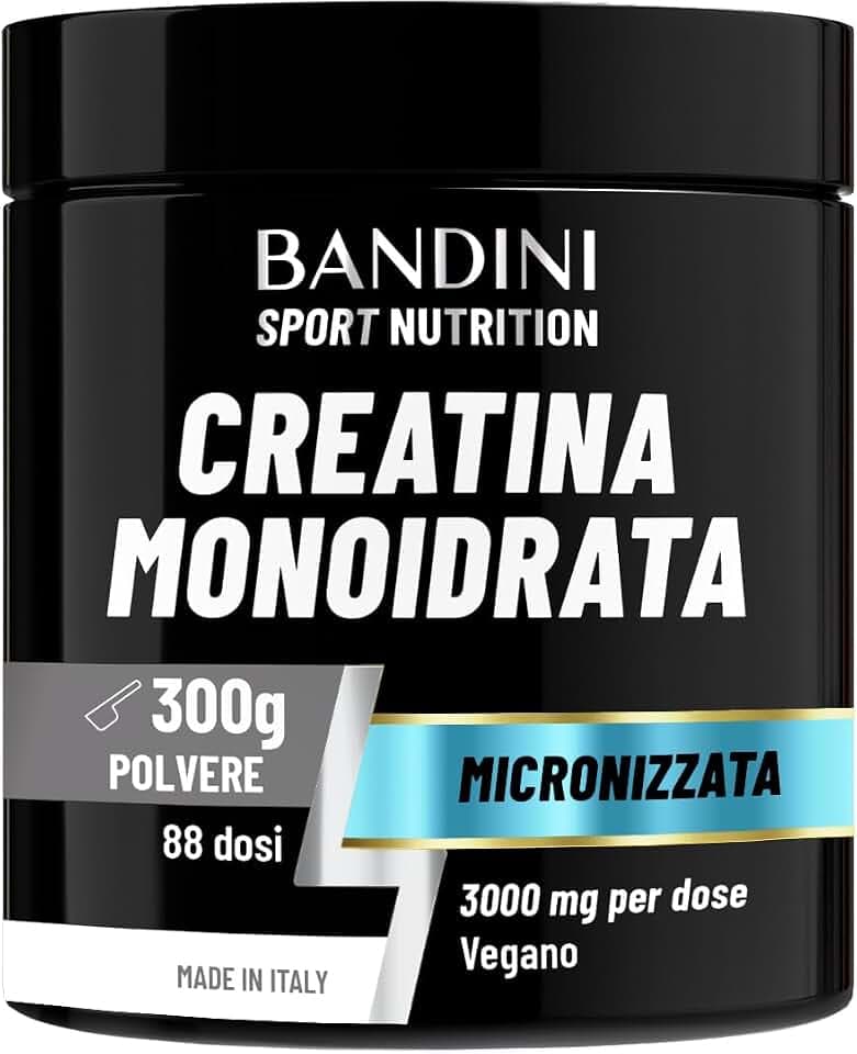 Bandini® Creatina Monoidrata in Polvere Pura al 100% - 300g con Dosatore