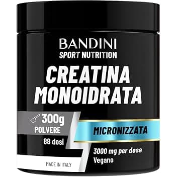 Bandini® Creatina Monoidrata in Polvere Pura al 100% - 300g con Dosatore