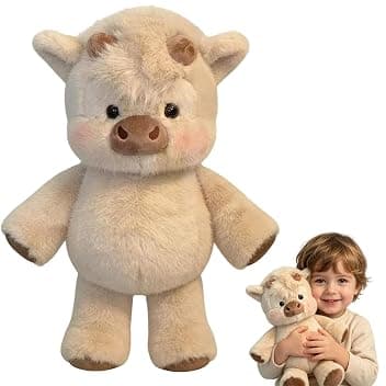 Peluche Mucca Che Corre, Mucca Peluche Morbido Moffy Sprint, Pupazzo Che Cammina e Corre per Bambini, Running Peluche Orsetto Regalo