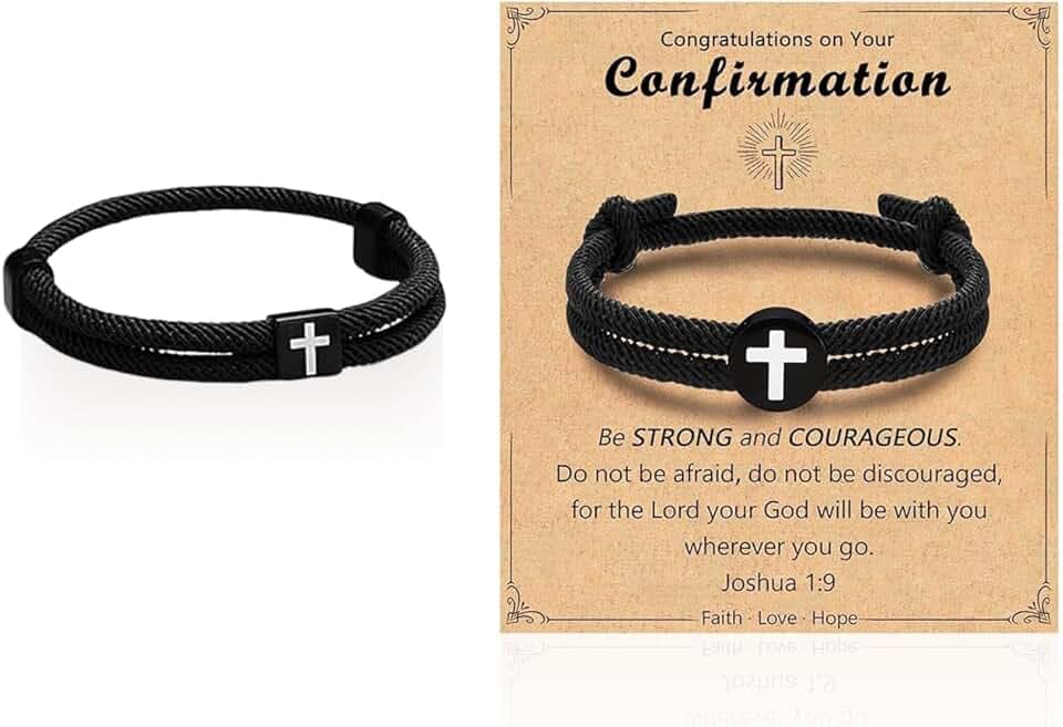 AIRTILY Bracciale A Traino in 2 Parti con 1 Pezzo di Carta, Braccialetto A Corda Intrecciata A Due Strati, Gioielli di Moda Semplice, Nastro Regalo.