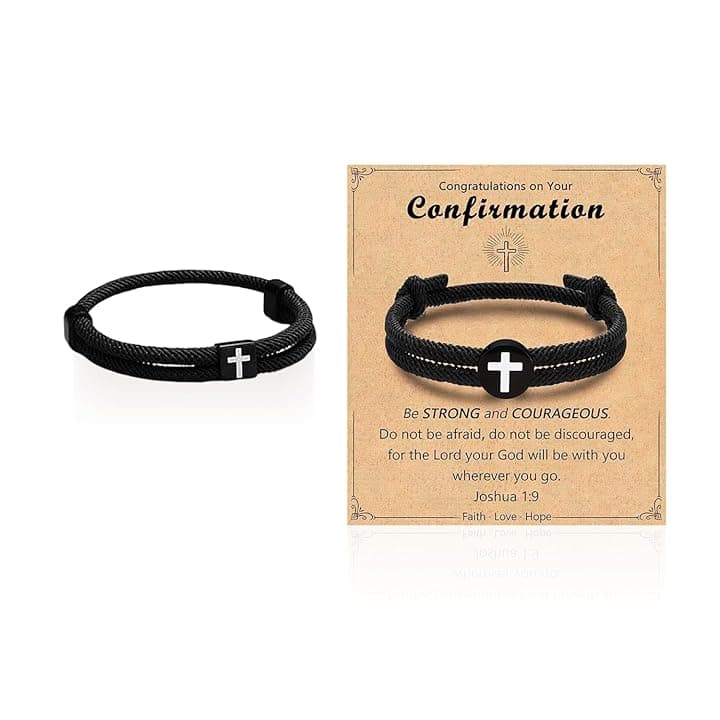 AIRTILY Bracciale A Traino in 2 Parti con 1 Pezzo di Carta, Braccialetto A Corda Intrecciata A Due Strati, Gioielli di Moda Semplice, Nastro Regalo.