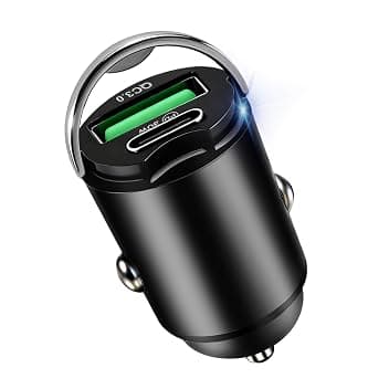 Caricatore Auto USB C 30W a Ricarica Rapida PD 30W e QC 3.0 18W
