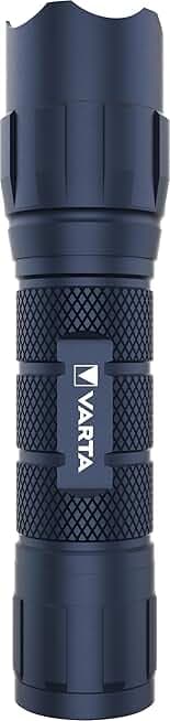 VARTA Torcia LED, Flashlight F20, lampada, per uso domestico, in alluminio antiurto, due modalità di illuminazione, fascio luminoso focalizzabile in modo continuo, non attrezzata