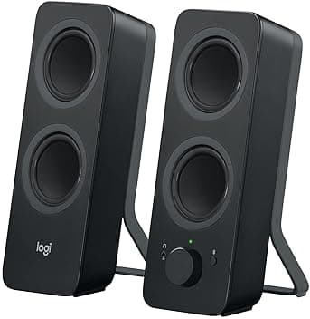 Logitech Z207 Altoparlanti per PC Wireless Bluetooth, Audio Stereo, 10 Watt, Ingresso Audio 3,5 mm, Jack per Cuffie, Multidispositivo, Easy Switch, Presa EU, ‎PC/TV/Smartphone/Tablet - Nero