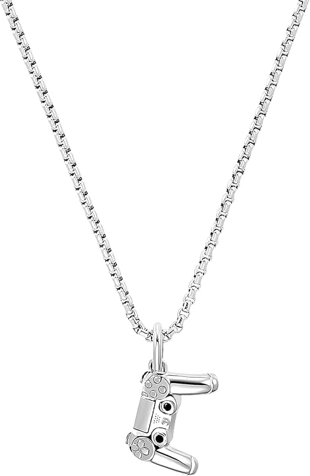 s.Oliver sOliver Collana per bambini con ciondolo in acciaio inox/pelle, motivo a catena, disponibile in confezione regalo per gioielli