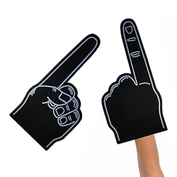 Genérico Foam Finger - Giant Foam Finger | Sports Foam Finger | 18 Inch Sports Fan Foam Finger, Cheerleading Foam Finger, Blank Foam Hand, Cheerleading Props For Sports Events Games School Business