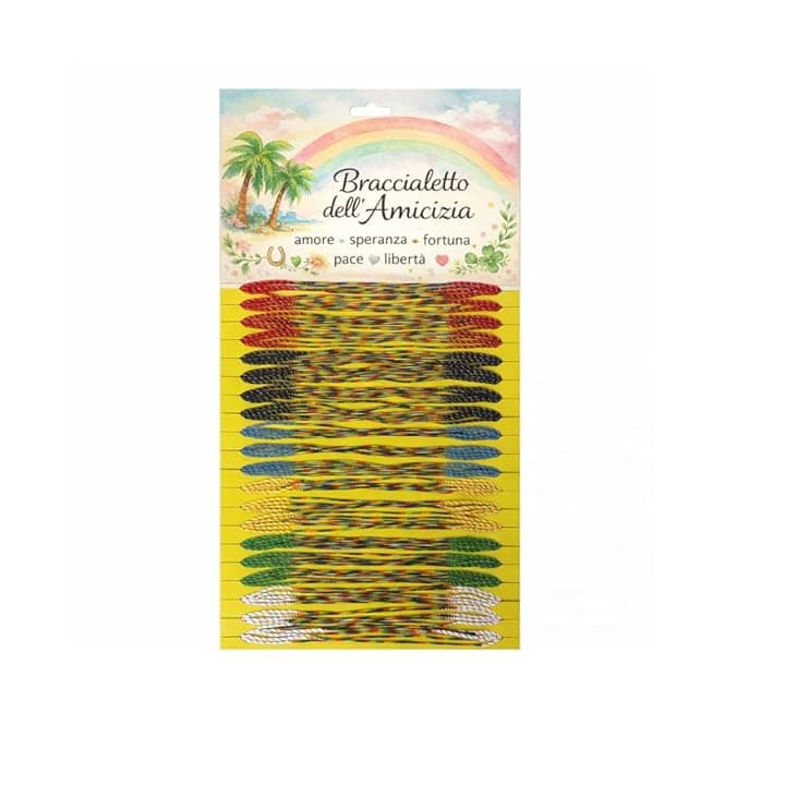 Braccialetti Brasiliani dell’Amicizia e della Fortuna – 100 Pezzi Set Multicolore Intrecciati Portafortuna Estivi Mare Festa Regalo Unisex per Bambini e Adulti