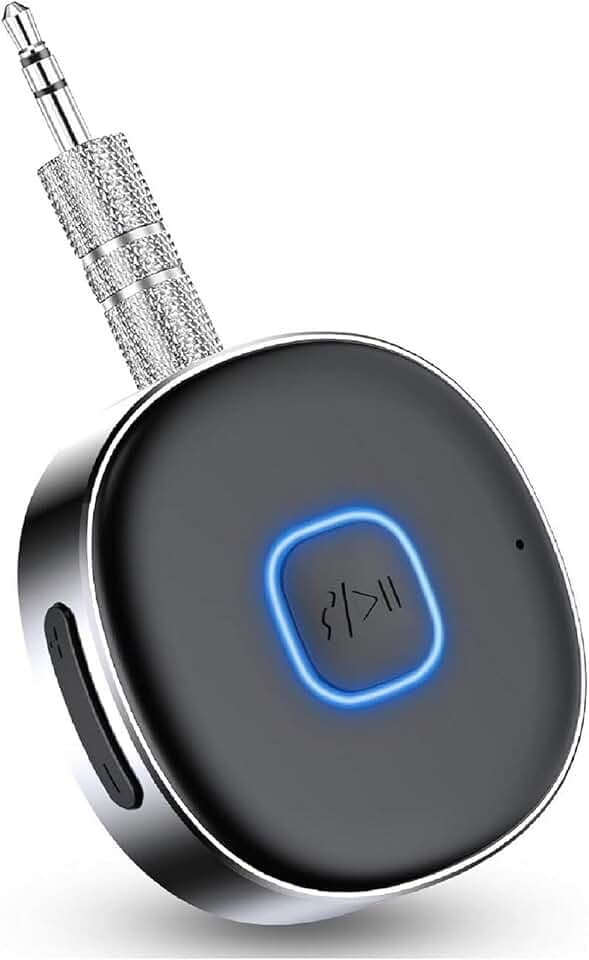Ricevitore Bluetooth Auto AUX, Mini Adattatore Bluetooth Auto Jack 3.5 mm,Chiamate In Vivavoce,Cuffie Cablate,Auto Altoparlanti