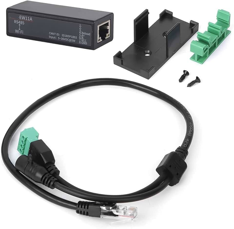 Server Seriale to WIFI con Antenna Integrata, Modulo di Comunicazione Wireless con Interfaccia RJ45, Server Seriale Ethernet per Dispositivi